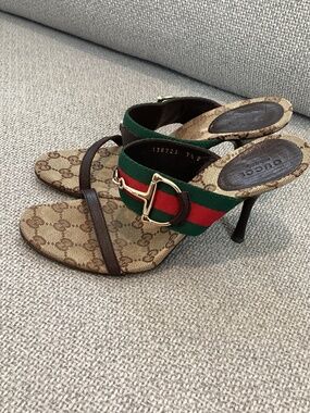 Gucci Horse Bit Double Strap High Heel